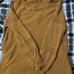 Oversized mustard sweater